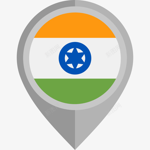 印度国旗圆形图标svg_新图网 https://ixintu.com 印度 国旗 圆形