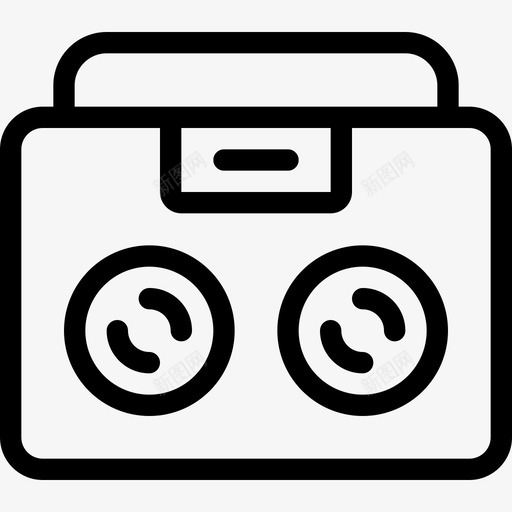 Boombox假日夏季线性图标svg_新图网 https://ixintu.com Boombox 假日夏季 线性