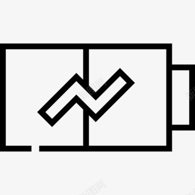 电池电子7线性图标图标