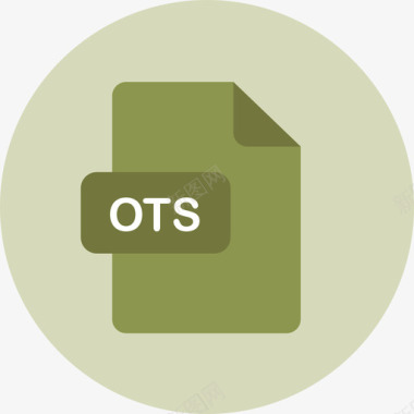 Ots文件类型2圆形平面图标图标
