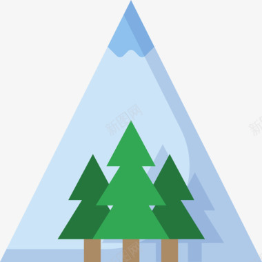 山地冬季运动3平地图标图标