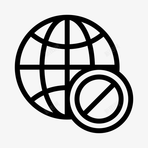 全局块ban浏览器图标svg_新图网 https://ixintu.com ban 世界 全局块 浏览器 网络共享线