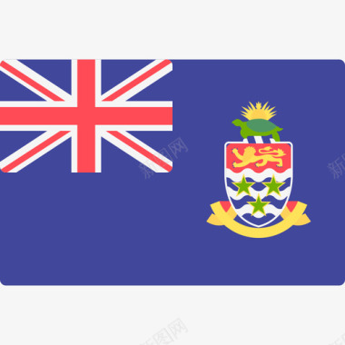 开曼群岛国际旗帜矩形图标图标