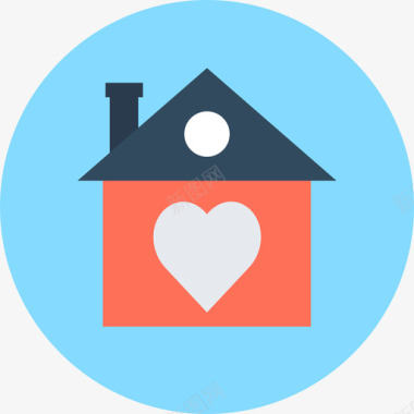 房子爱情与浪漫2圆形图标图标