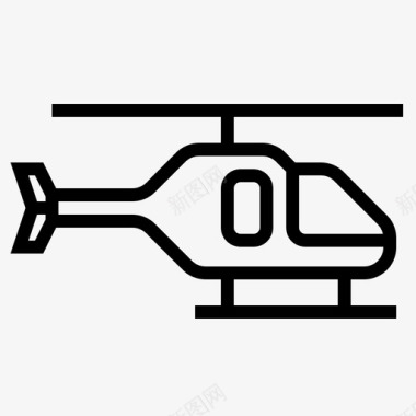 直升机飞机交通工具图标图标