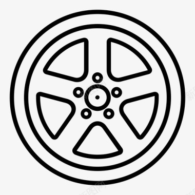 车轮轮辋轮胎轮辋图标图标