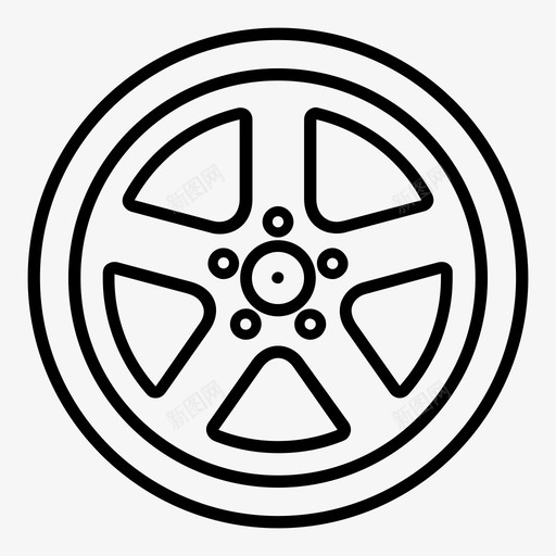 车轮轮辋轮胎轮辋图标svg_新图网 https://ixintu.com 汽车零部件 车轮 轮胎轮辋 轮辋