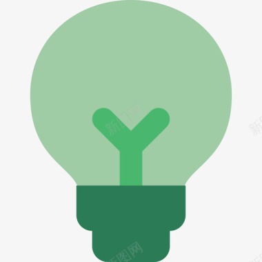 灯泡生态环境平板图标图标