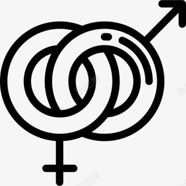 性别形状3线性图标图标