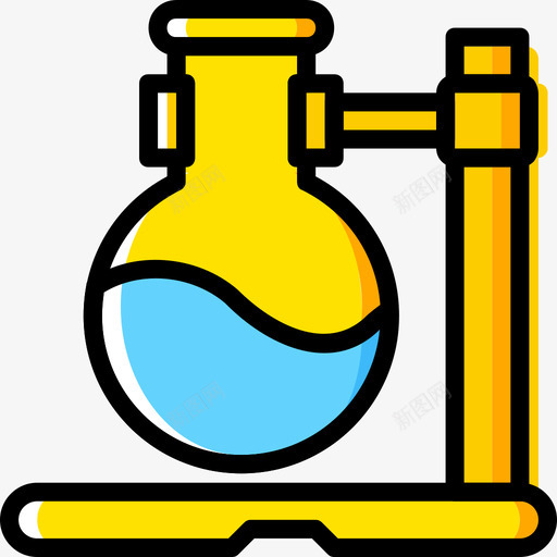 烧瓶科学9号黄色图标svg_新图网 https://ixintu.com 烧瓶 科学9号 黄色