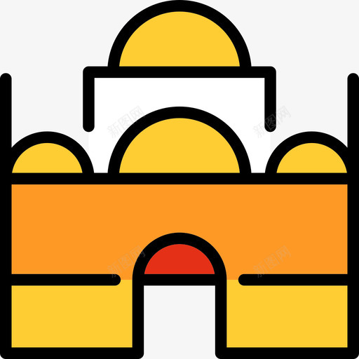 清真寺线性古埃及元素线性色彩图标svg_新图网 https://ixintu.com 清真寺 线性古埃及元素 线性色彩