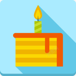 13片蛋糕片生日派对13扁平图标高清图片