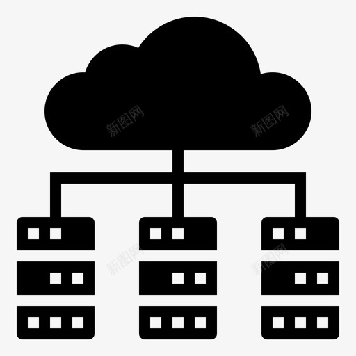 数据中心云数据库图标svg_新图网 https://ixintu.com 云 大数据字形 数据中心 数据库 文件