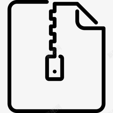Zip文件格式2线性图标图标