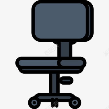 办公椅办公材料2线性颜色图标图标