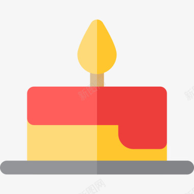 生日蛋糕食物颜色平淡图标图标