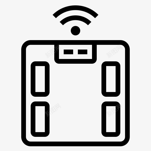 规模健身健康图标svg_新图网 https://ixintu.com wifi 体重 健康 健身 规模 设备连接