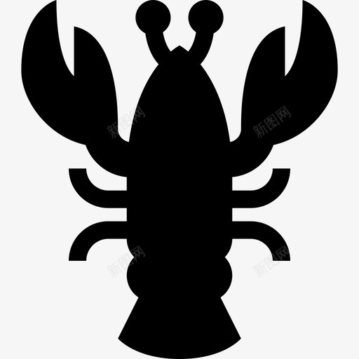 龙虾海洋生物套装2填充图标svg_新图网 https://ixintu.com 填充 海洋生物套装2 龙虾