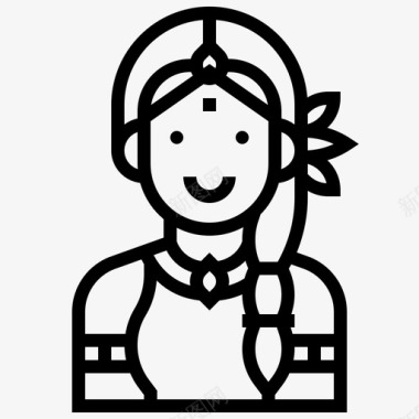 阿肖克桑达里神印度教图标图标