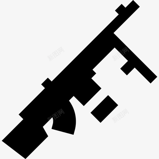 机枪武器7已装填图标svg_新图网 https://ixintu.com 已装填 机枪 武器7