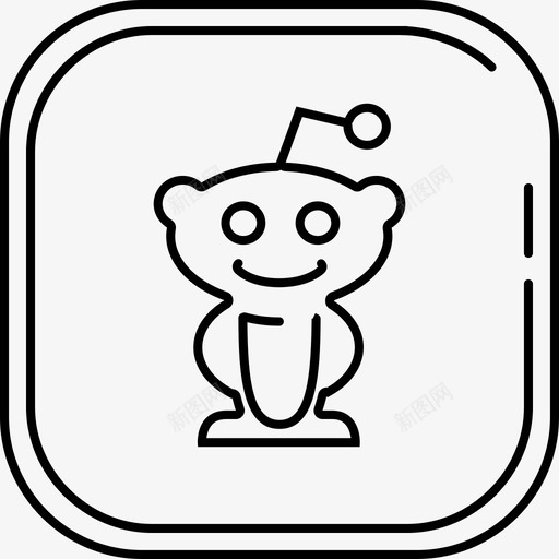 Reddit社交媒体10128px行图标svg_新图网 https://ixintu.com 128px行 Reddit 社交媒体10