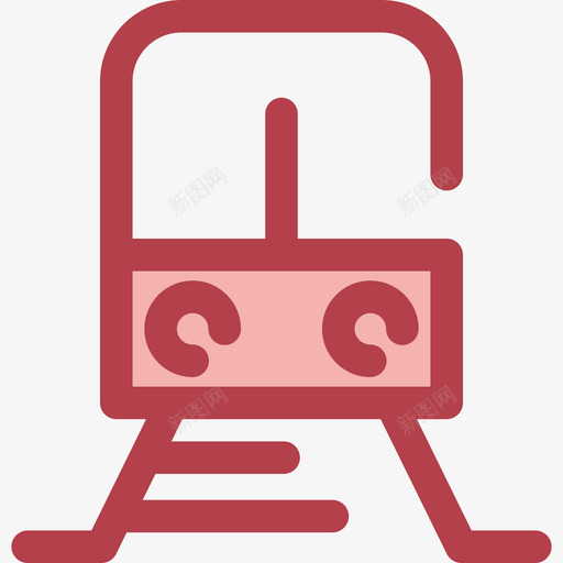 火车运输18红色图标svg_新图网 https://ixintu.com 火车 红色 运输18