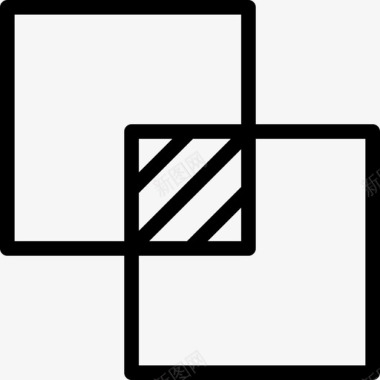 重叠界面集线性图标图标
