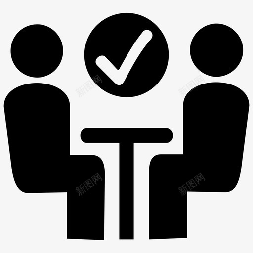 会议商务合作图标svg_新图网 https://ixintu.com 伙伴关系 会议 合作 商务 工作 计划