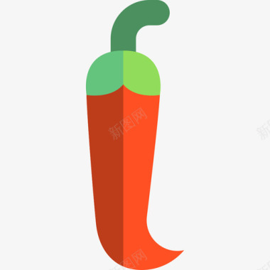 辣椒食品套装2扁平图标图标
