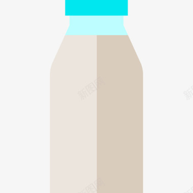 奶瓶食品和餐厅套装扁平图标图标