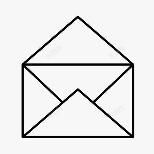 打开邮件信封手机图标svg_新图网 https://ixintu.com 信封 手机 手机图标 打开邮件
