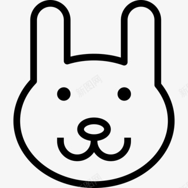 兔子人物集直系图标图标
