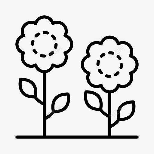 花植物学花园图标svg_新图网 https://ixintu.com 植物学 自然 花 花园