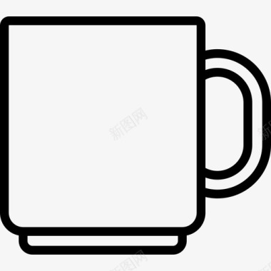 咖啡杯办公元素2直线型图标图标