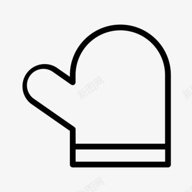 烤箱手套厨师厨房图标图标