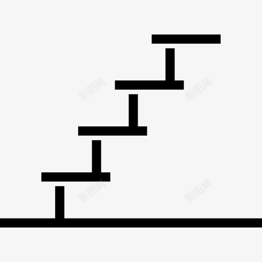 楼梯家具5线性图标svg_新图网 https://ixintu.com 家具5 楼梯 线性