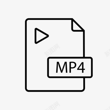 mp4文件文档文件扩展名图标图标