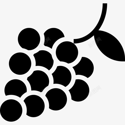 葡萄美食收藏填充图标svg_新图网 https://ixintu.com 填充 美食收藏 葡萄
