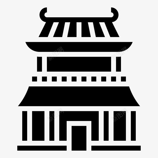 豫园建筑中国图标svg_新图网 https://ixintu.com 中国 中国符号字形 建筑 豫园