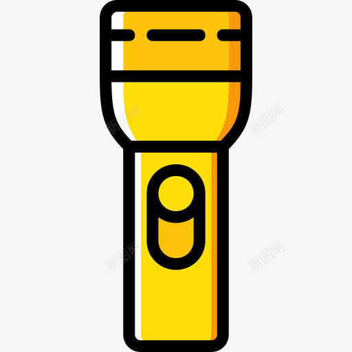 手电筒结构8黄色图标svg_新图网 https://ixintu.com 手电筒 结构8 黄色