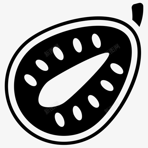 半鳄梨浆果食物图标svg_新图网 https://ixintu.com 健康饮食 半鳄梨 水果字形图标 浆果 食物