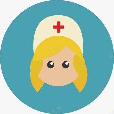 护士6号医务室圆形平面图标图标