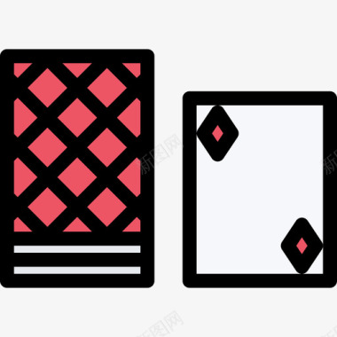 扑克游戏4颜色图标图标