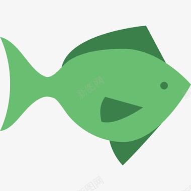鱼动物海洋生物扁平的颜色图标图标