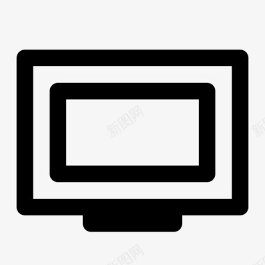 平板电视媒体屏幕图标图标