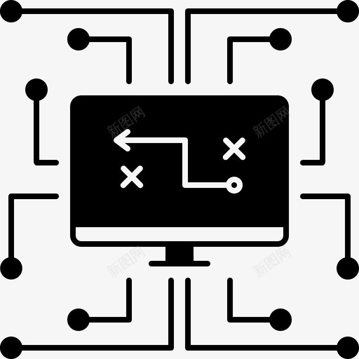 数字战略计算机数字营销图标svg_新图网 https://ixintu.com 战略 数字战略 数字营销 计算机