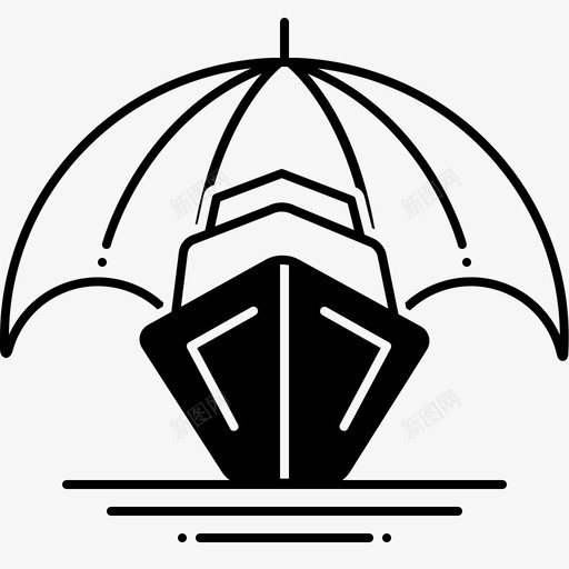 船险海运运输图标svg_新图网 https://ixintu.com 海运 船险 运输