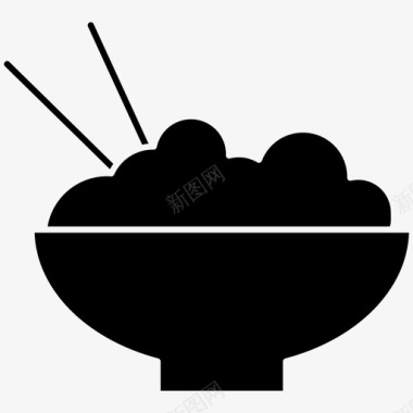食物饭食物2字形图标图标