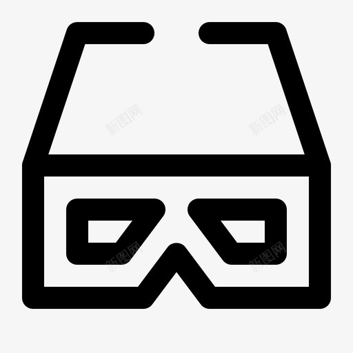 眼镜3d3d眼镜技术图标svg_新图网 https://ixintu.com 3d眼镜 技术 眼镜3d 配戴 音乐和多媒体线图标集