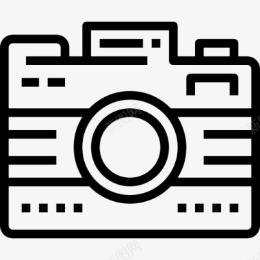 数码相机设备和技术线性图标图标